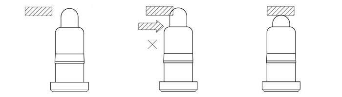 Pogo Pin 介紹插圖12 Pogo Pin下壓方向設(shè)計(jì)