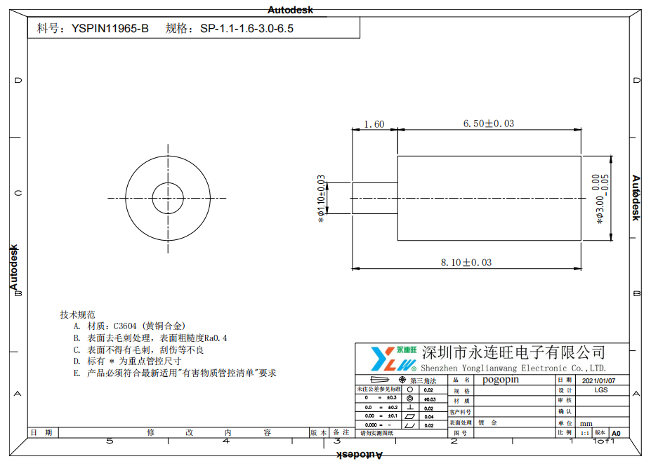直徑3.0mm大電流銅柱車件插圖
